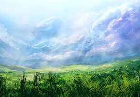 alexlinde (devart, свет, небо, поле, Трава