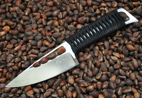 Нож, кедровые, оплётка, шнур, орехи