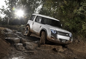 грязь, Land, ралли, rover, dc100, брызги