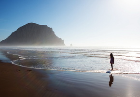 силуэт, Море, небо