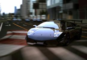 размытие, Трасса, разметка, машина, спортивная, авто