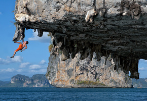 скала, Альпинист, море