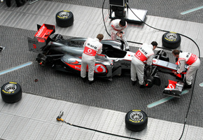 болид, формула 1, Демонтаж, formula 1, механики, mclaren