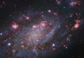 nebula, свет, Созвездие жирафа, ngc2403, звезды