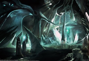 люди, пещера, магия, скалы, Арт, город, фигуры, sergey musin