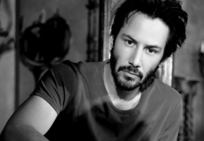 актер, Keanu reeves, черно-белый фон, киану ривз