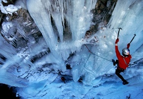 горы, Сосульки, зима