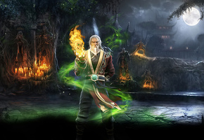 shang tsung, лес, магия, Mortal kombat