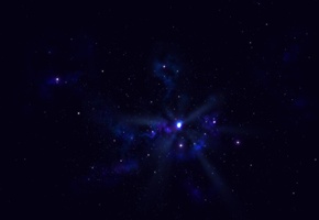 бездна, пространство, тьма, свет, звёзды, Темнота