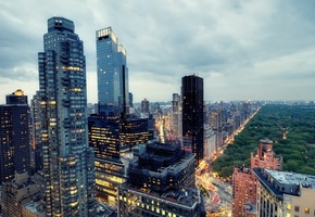 nyc, нью-йорк, new york city, twilight, usa, West midtown