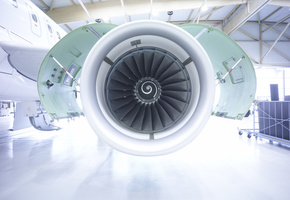 , Турбина, самолет, корпус, ангар, лопасти