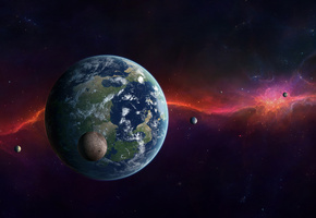 сияние, Планета, спутники, звезды