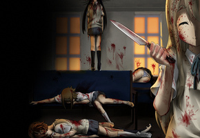 люблю школу, аниме, день учебы, 1 сентября, нож, псих