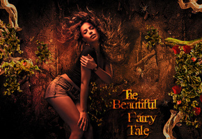 паук, девушка, дерево, Cacadoo art