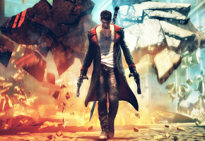 dante, Dmc, пистолеты, devil may cry, данте