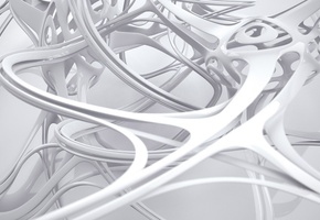 линии, abstract, белый, пластик, 3d