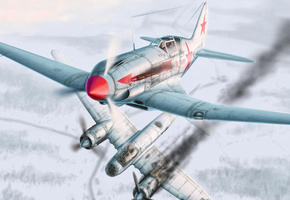 за родину, юнкерс, зима, ju-88, победа, Миг-3