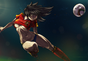 девушка, мяч, сборная испании, спорт, Футбол, форма