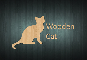 Cat, wood, wooden style, style, wooden cat
