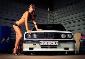 девушки, Автомобили, bmw