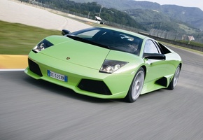 суперкар, Lamborghini, дорога, скорость