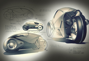 модель, разработка, Концепт-арт, мотоцикл, concept art.