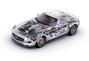 benz, Sls, внутренности, mercedes