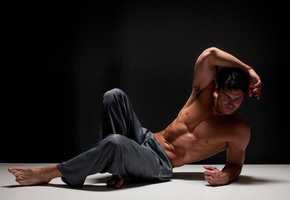 голый, Мужчина, взгляд, дядя вася, прес, пацан