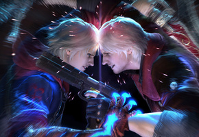 неро, ebony, данте, Devil may cry 4, devil bringer, , красная королева