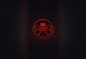 минимализм, череп, hydra, знак, щупальцы, Captain america, стиль