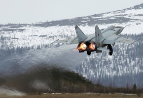 Mig-25rb, самолёт, разведчик, миг-25рб, взлёт
