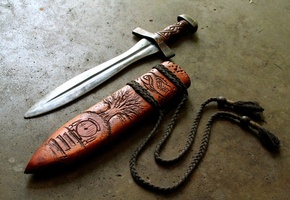 руны, нож, Оружие, резьба, шнурки, дерево
