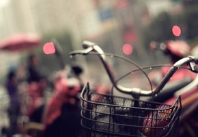 разное, дождь, Велосипед, руль