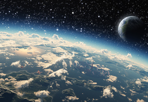 планета, Micro world, мир, облака