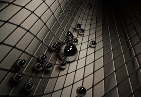 Рендеринг, черный, шарики