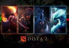 Dota2, 4героя, valve, фан-арт