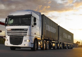 xf105, контейнеровоз, Daf, краны, грузовик