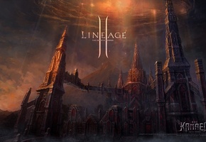 Ла2, линейка, город, mmorpg, арт, la2, ncsoft, lineage 2, kamael