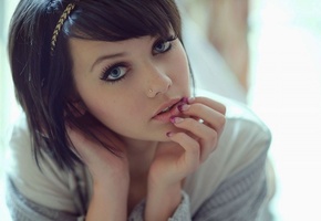 Девушка, взгляд, melissa clarke, няша, лицо