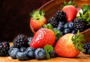 ягоды, клубника, натюрморт, Фрукты