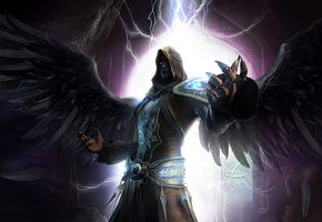 крылья, Ангел, dark angel, cg wallpapers, seok chan yoo