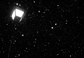 фонарь, свет, night, snow, снег, Ночь, темно