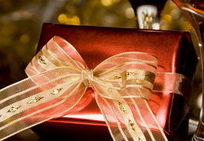бантик, коробка, подарок, упаковка, Праздник, новый год