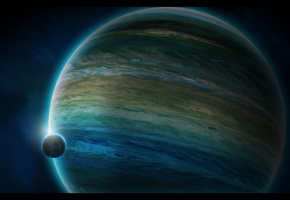 планета, атмосфера, спутник, Газовый гигант