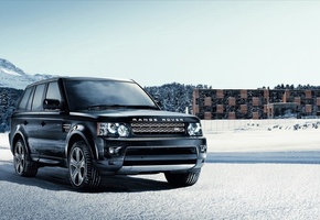 зима, Range rover, land rover, снег