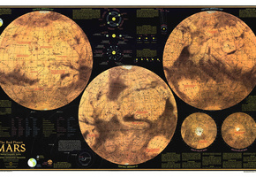 map, mars, Марс, полушария, карта