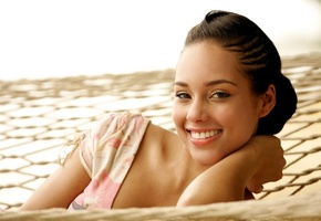Алиша, alicia keys, улыбка, девушка, певица, кис
