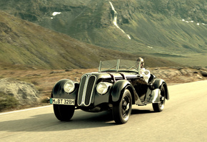 Bmw, дорога, раритет, 328, старый, горы