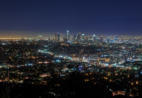 Los angeles, night, southern california, california, downtown, ночь, калифорния, usa