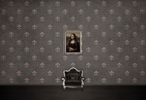 patterns, armchair, кресло, текстура, узоры, Mona lisa, texture, картина